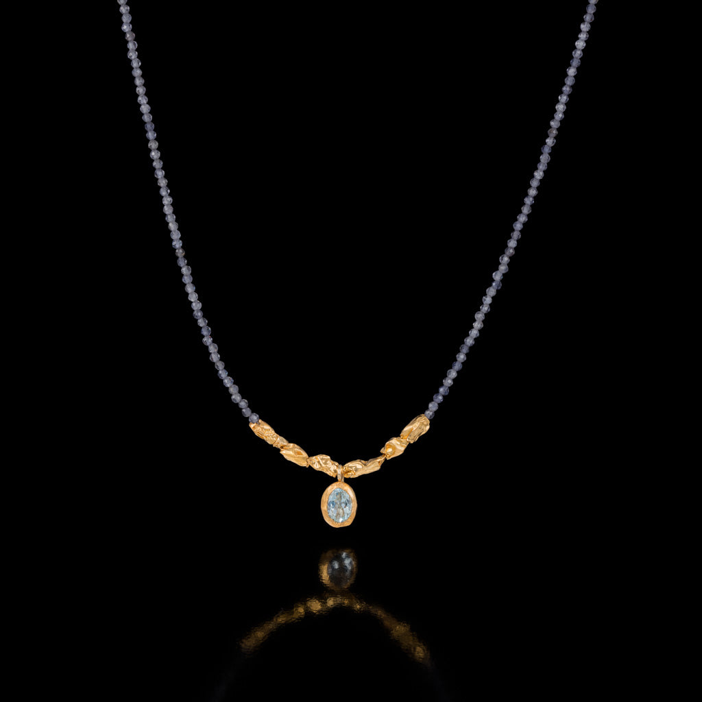 Iolite and Aquamarine Necklace